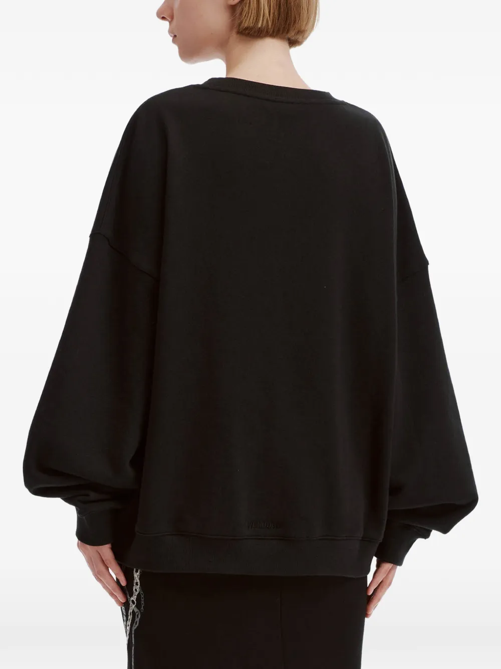 We11done chain-print sweatshirt Zwart