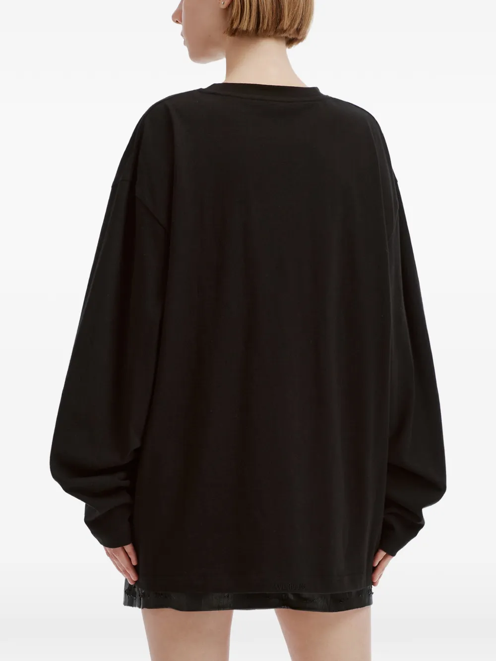 We11done teddy-bear print long-sleeve T-shirt Zwart
