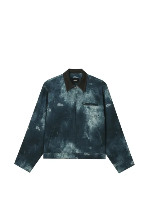 We11done distressed bleached-effect jacket