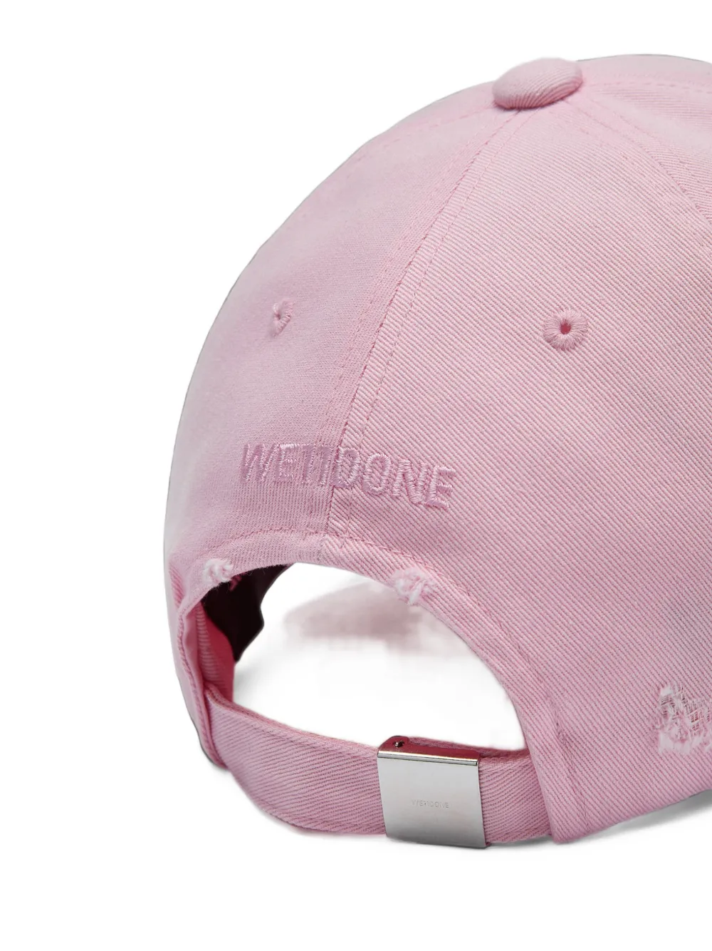We11done distressed teddy-bear baseball cap Roze