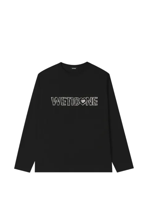 We11done crystal-embellished long-sleeve T-shirt