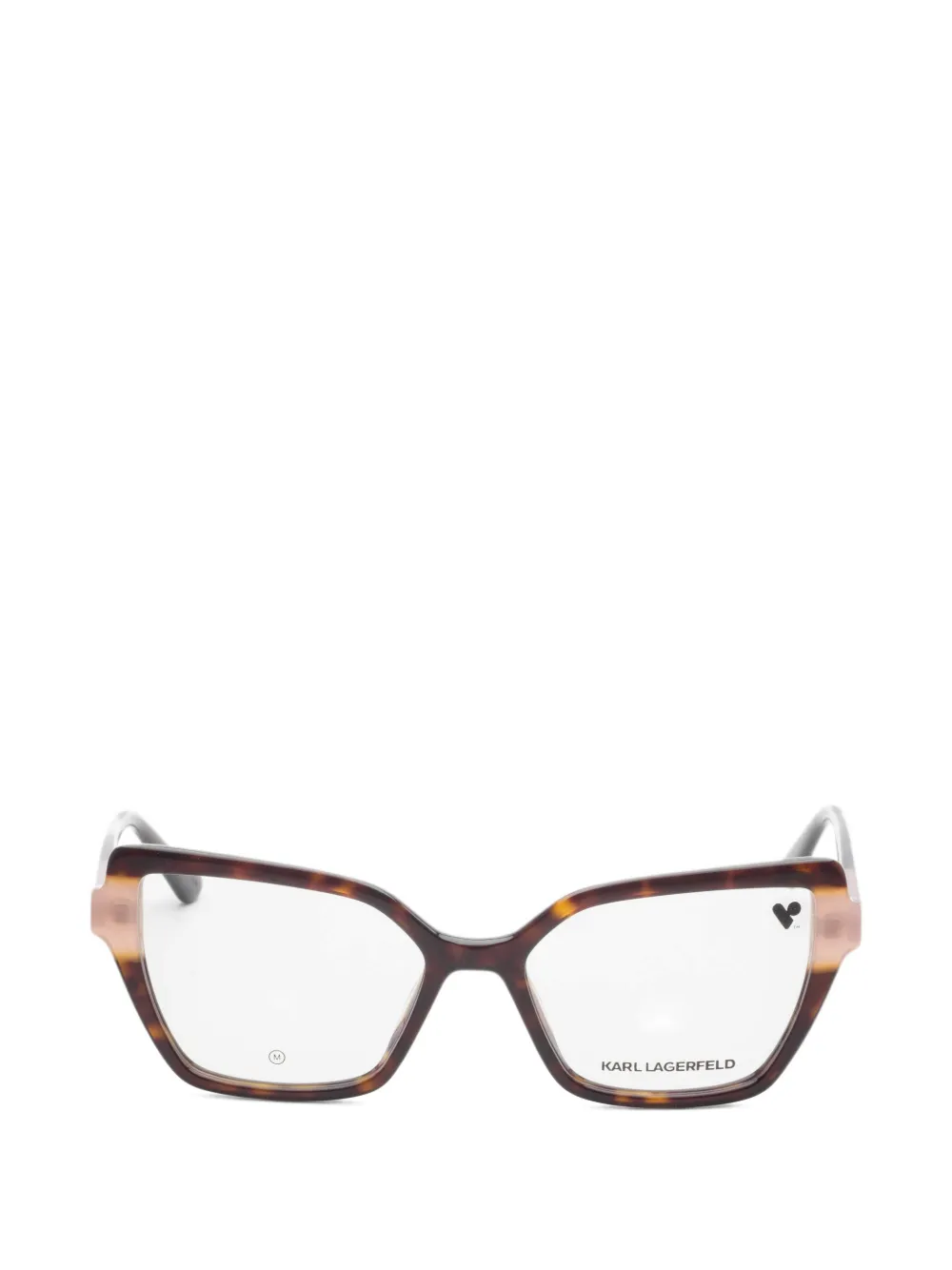 Karl Lagerfeld tortoiseshell-effect cat-eye glasses - Marrone