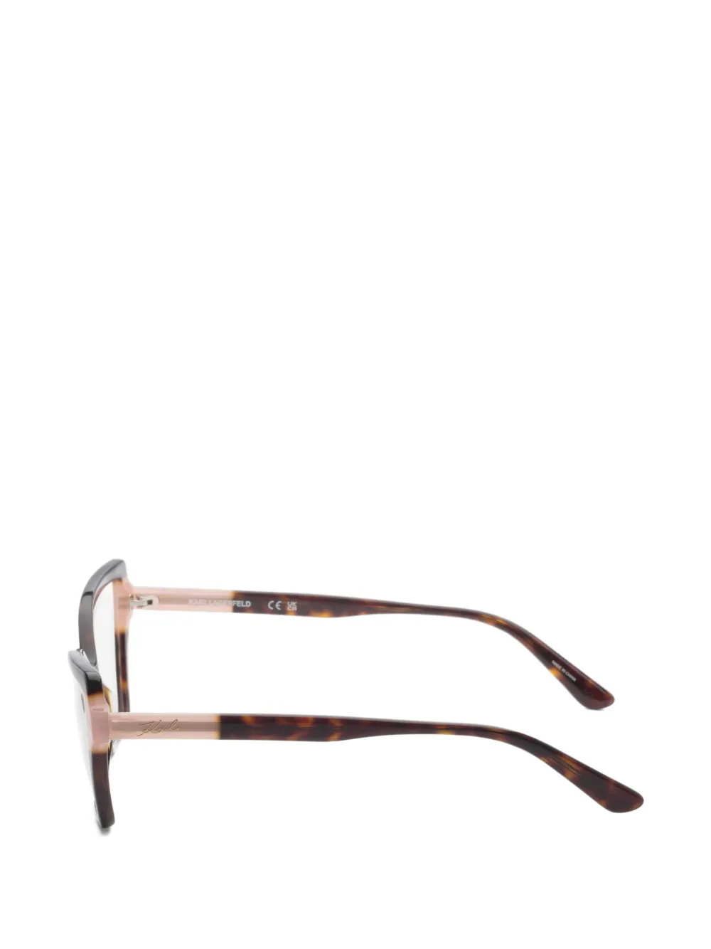 Karl Lagerfeld tortoiseshell-effect cat-eye glasses Bruin