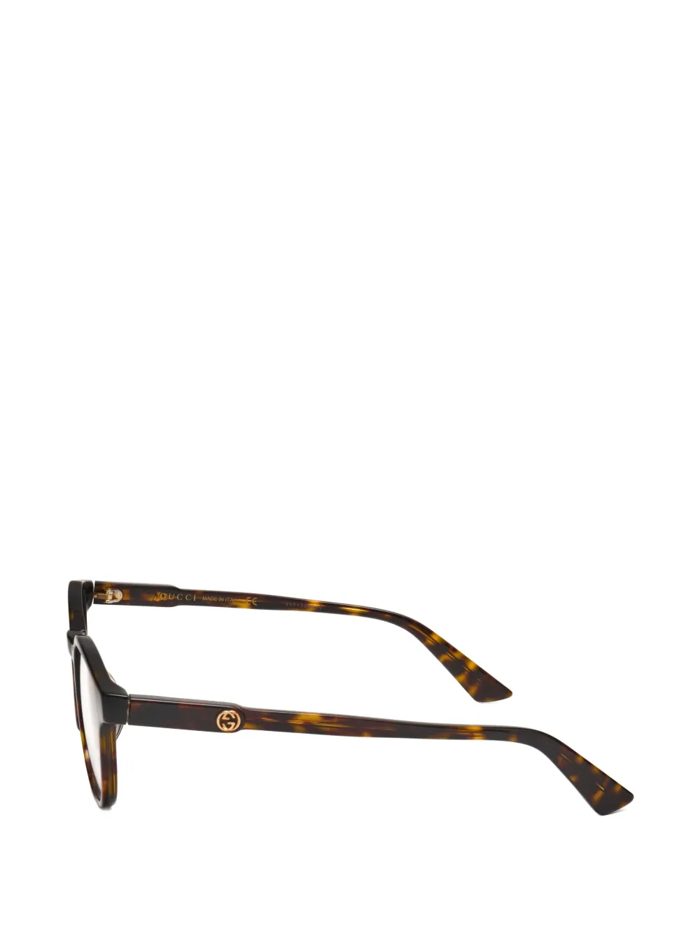 Gucci Eyewear tortoiseshell-effect round-frame glasses Bruin