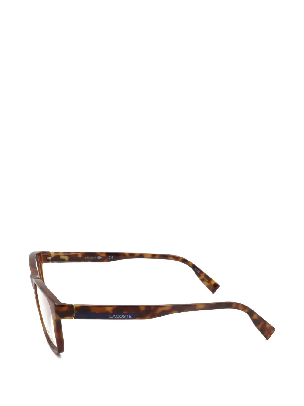 Lacoste tortoiseshell-effect rectangle-frame glasses Bruin