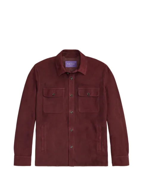 Ralph Lauren Purple Label flap-pocket suede jacket