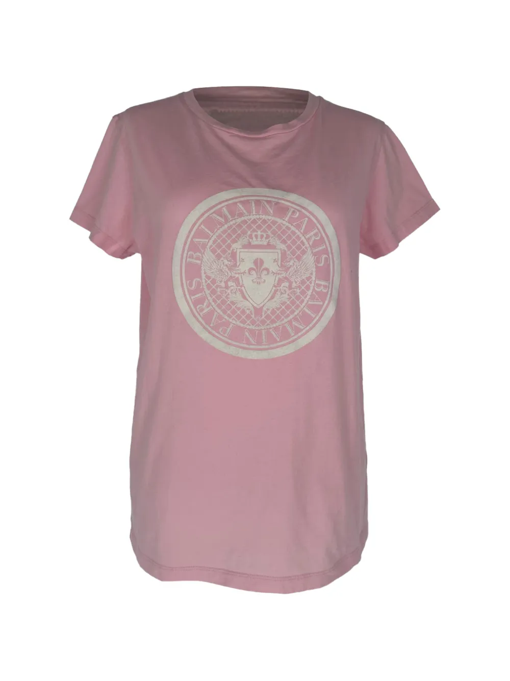 Balmain Pre-Owned 2020s crest-print T-shirt - Rosa