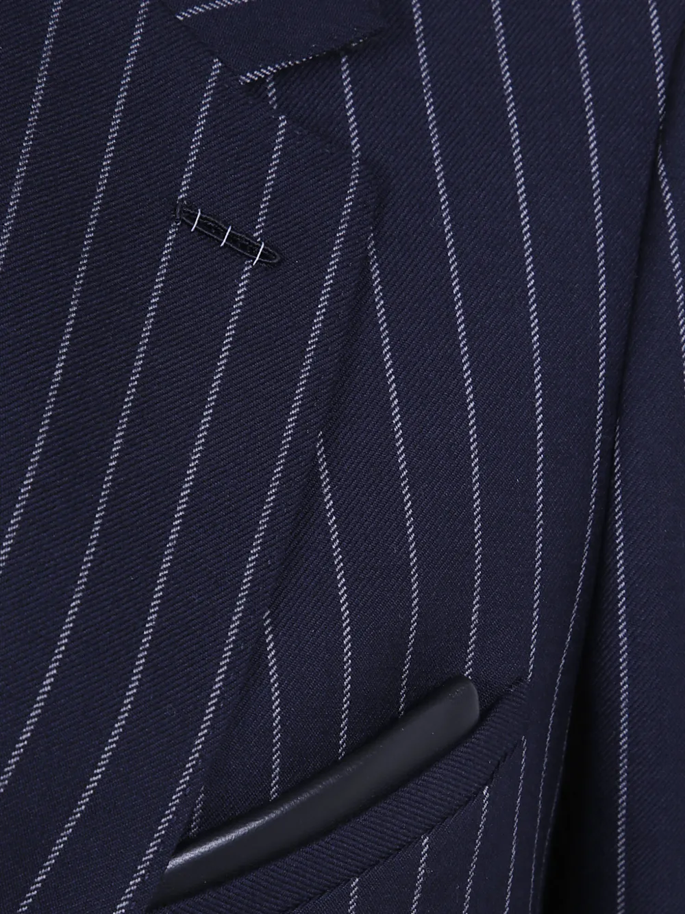 TOM FORD corded chalk stripe wool western jacket Blauw