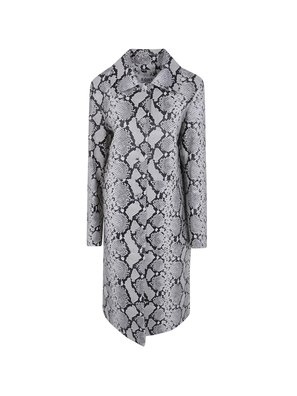 Róhe snakeskin-effect coat - Weiß