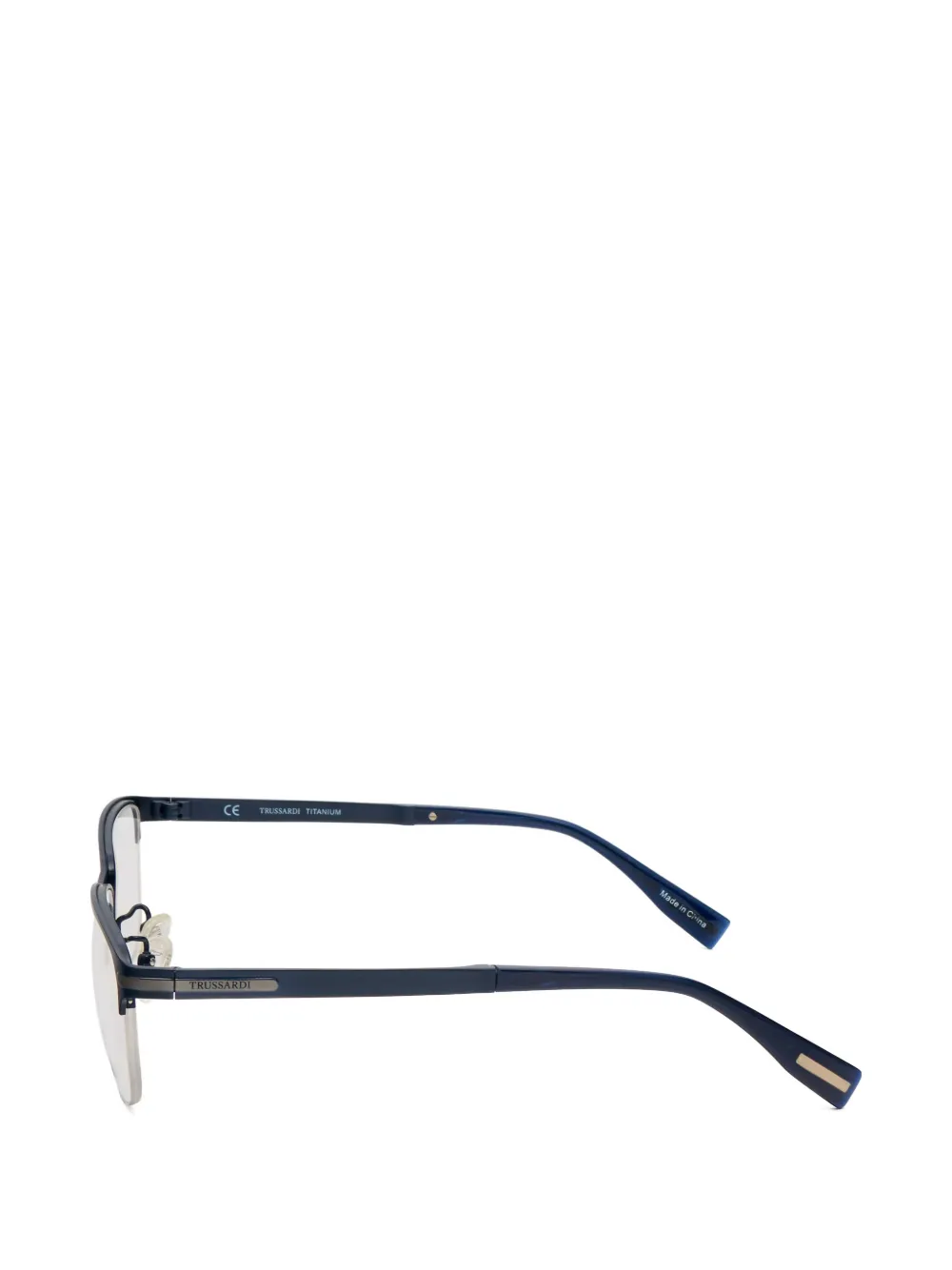 Trussardi rectangle-frame glasses Blauw