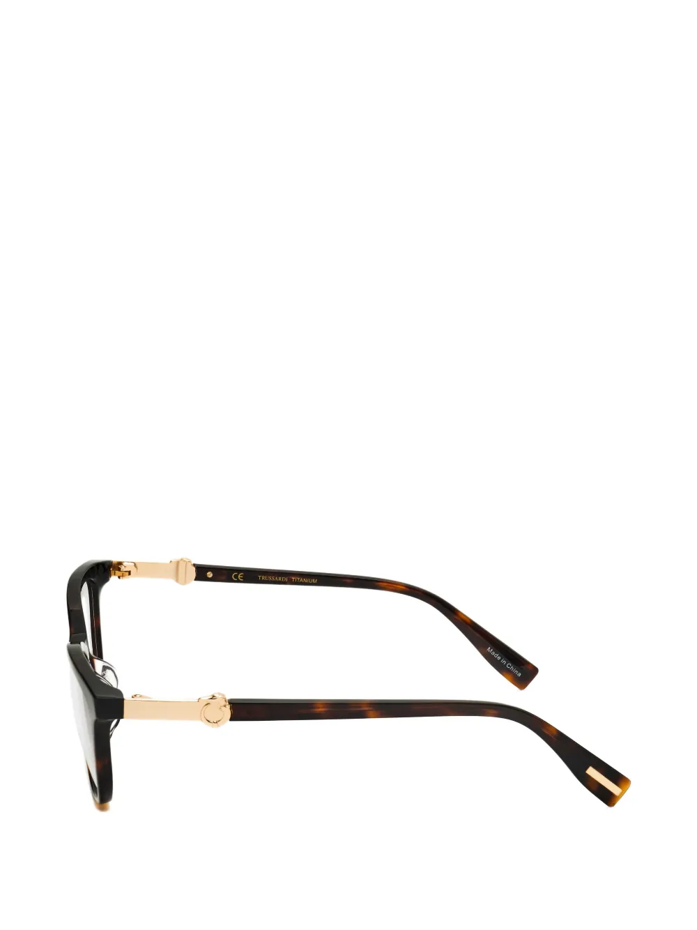 Trussardi tortoiseshell-effect cat-eye glasses Bruin