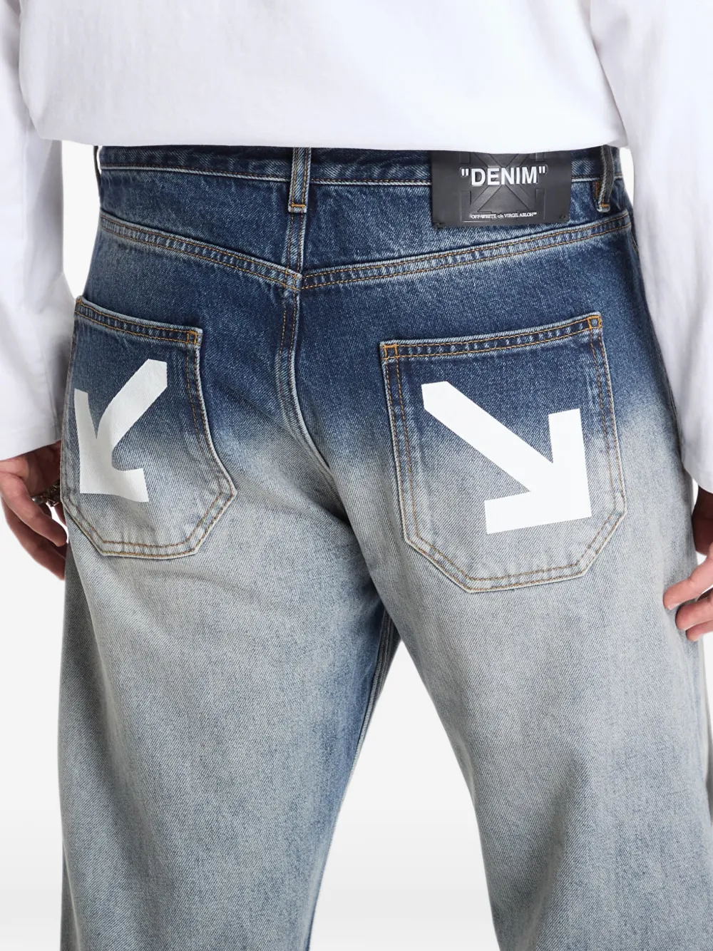 Off-White Half Arrow jeans Blauw