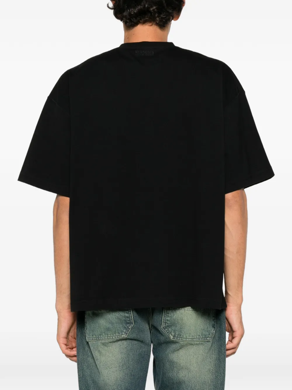 VETEMENTS logo-print T-shirt Zwart