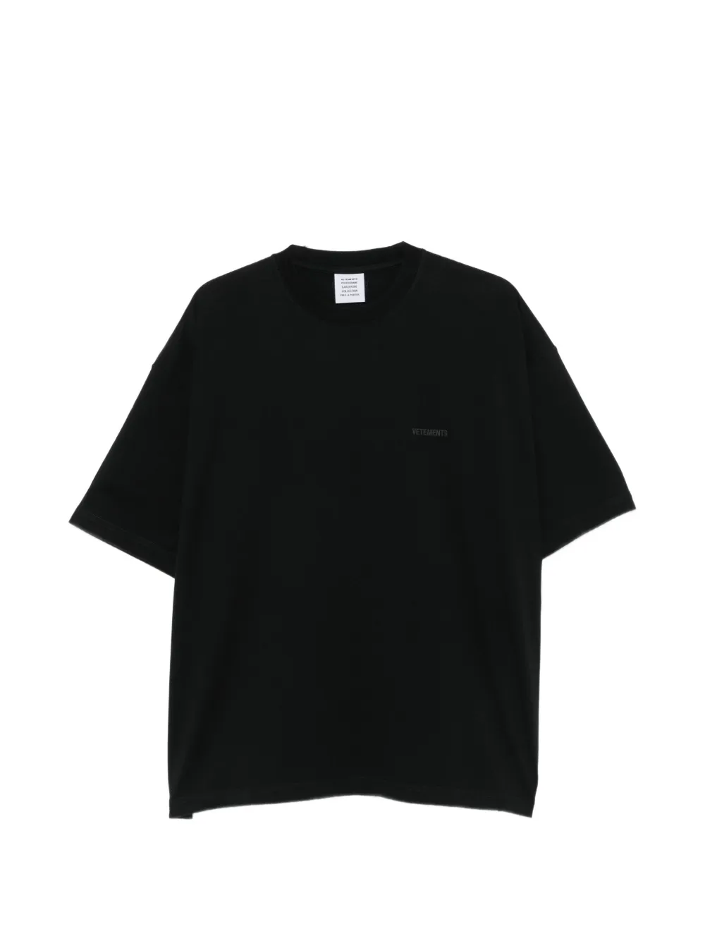 VETEMENTS logo-print T-shirt Zwart