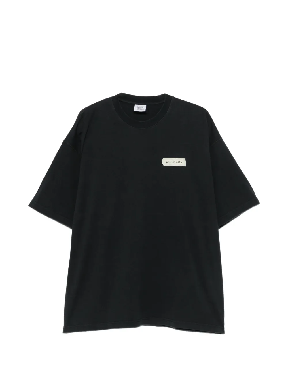 VETEMENTS logo-patch T-shirt Zwart
