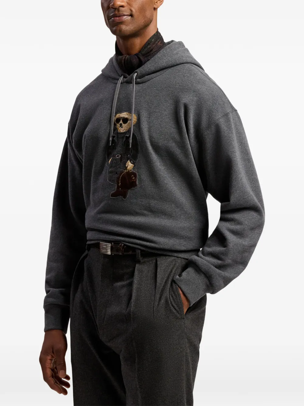 Ralph Lauren Purple Label Polo Bear hoodie Grijs