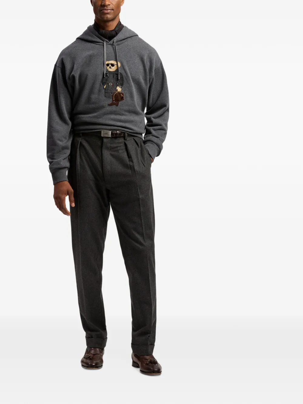 Ralph Lauren Purple Label Polo Bear hoodie Grijs