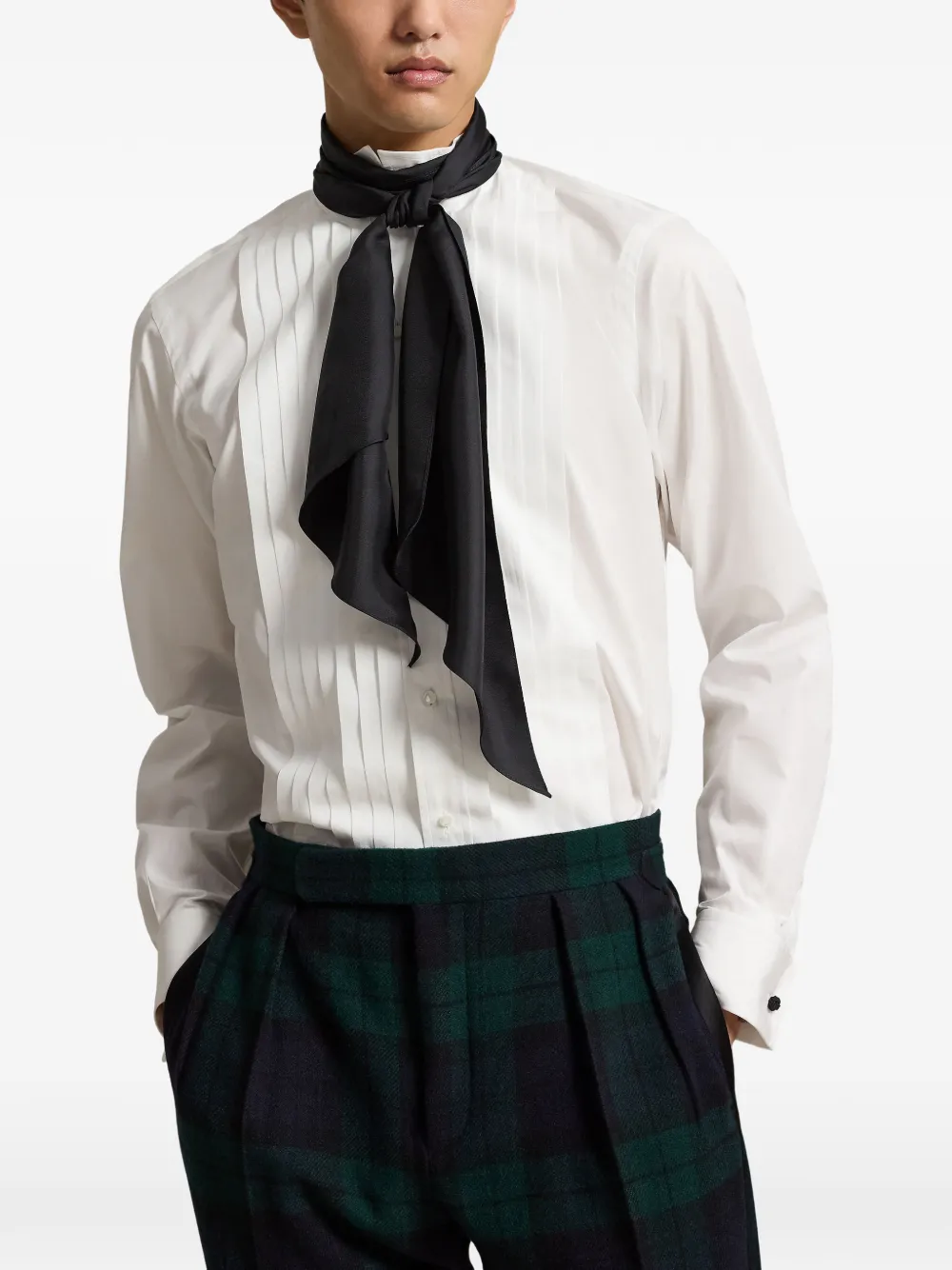 Polo Ralph Lauren Classic Fit French cuff tuxedo shirt - White