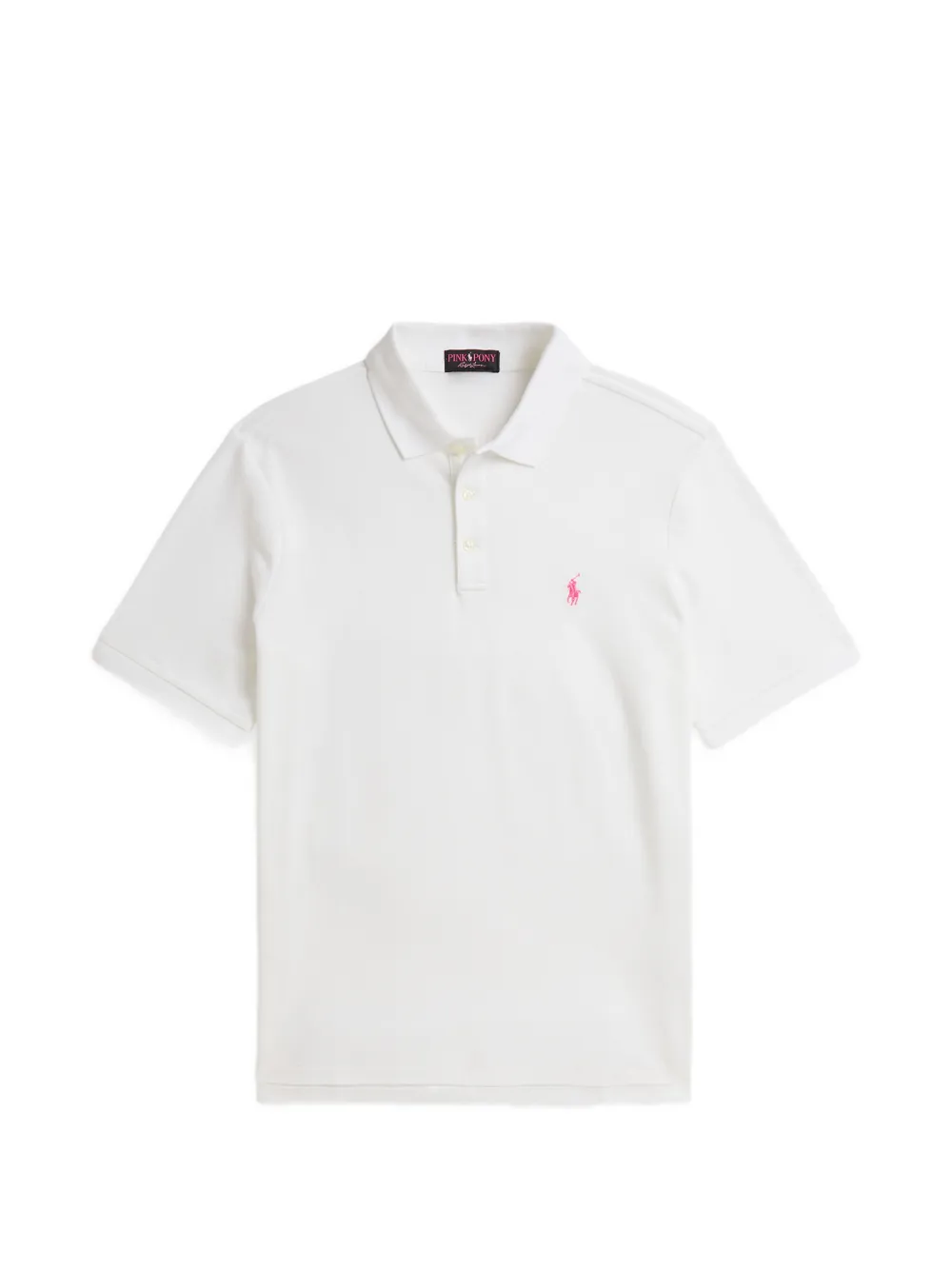 Polo Ralph Lauren pink Pony stretch mesh polo shirt Wit