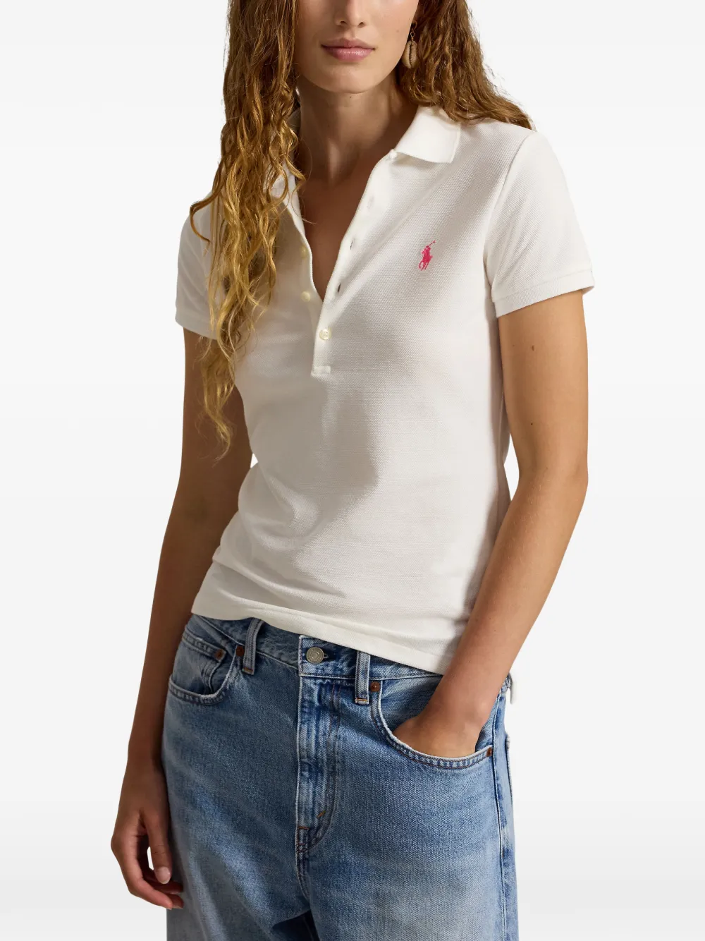 Polo Ralph Lauren logo-detail polo shirt Wit