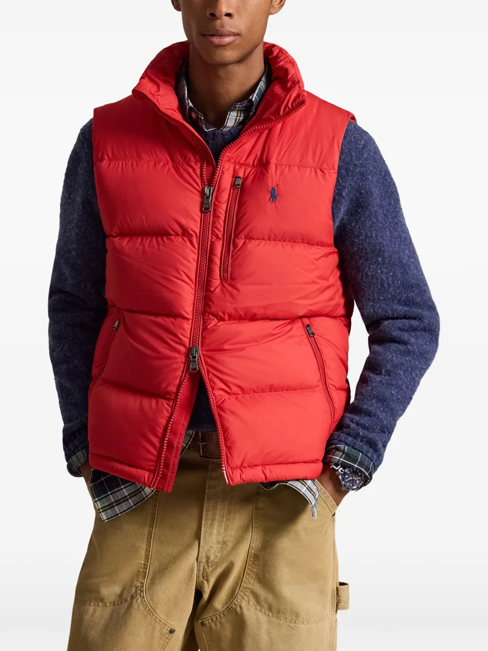 Polo Ralph Lauren quilted padded gilet Rood