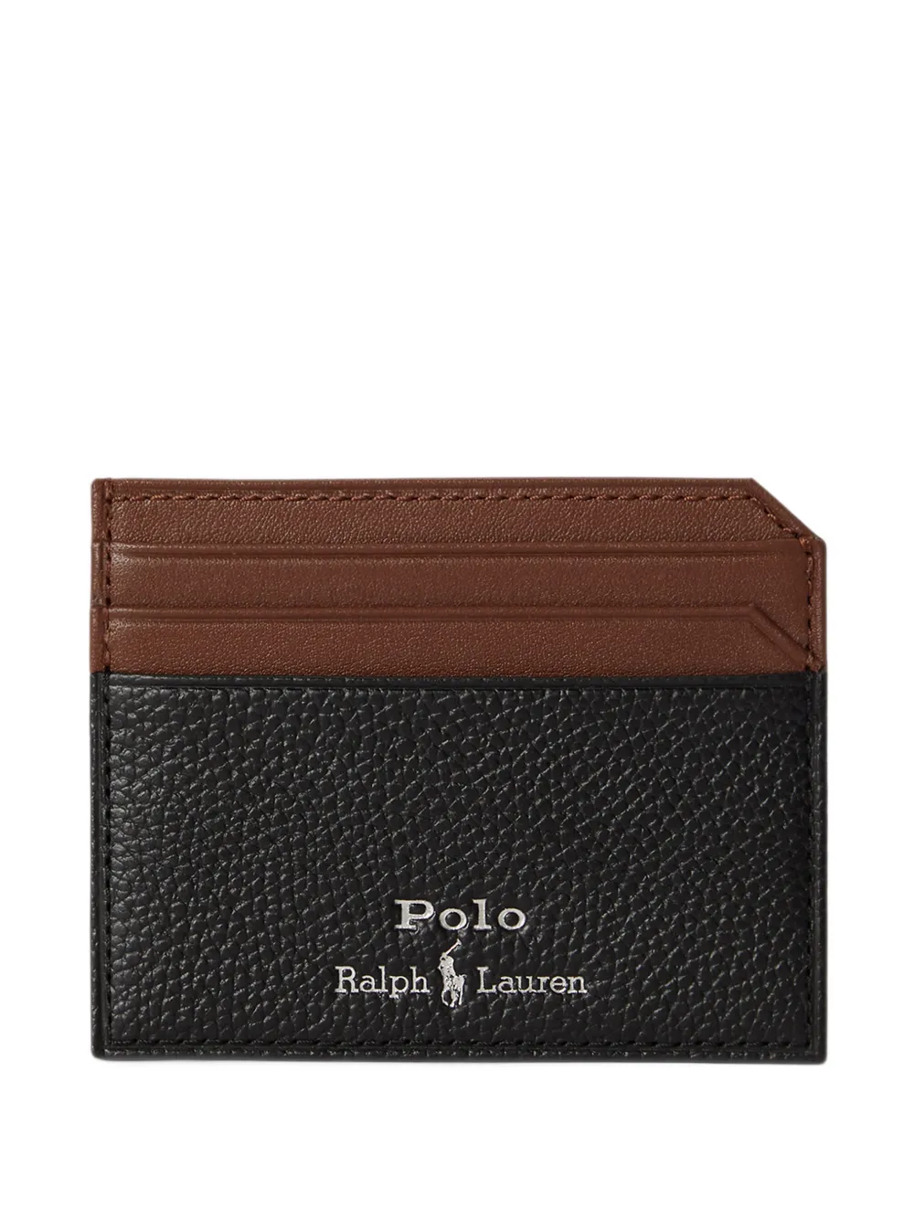 Polo Ralph Lauren two-tone leather card holder - Nero