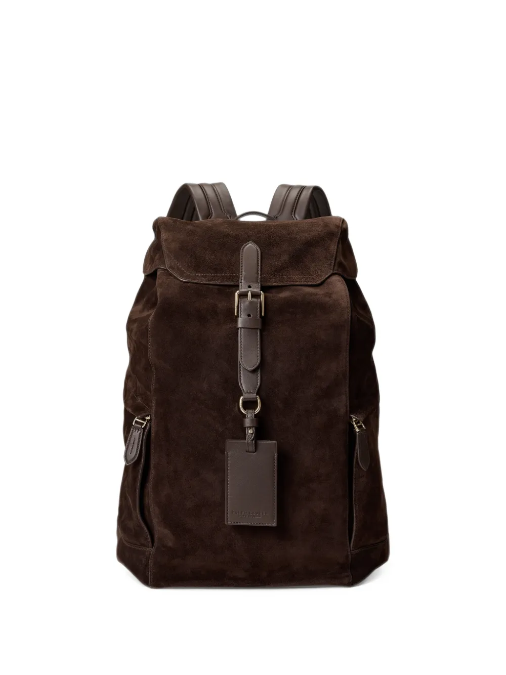 Ralph Lauren Purple Label buckle-fastening leather backpack - Marrone