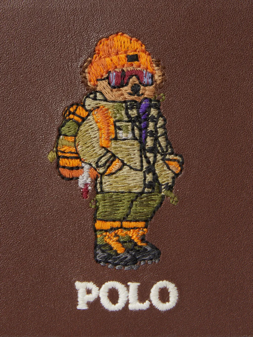 Polo Ralph Lauren Polo Bear leather card case Bruin