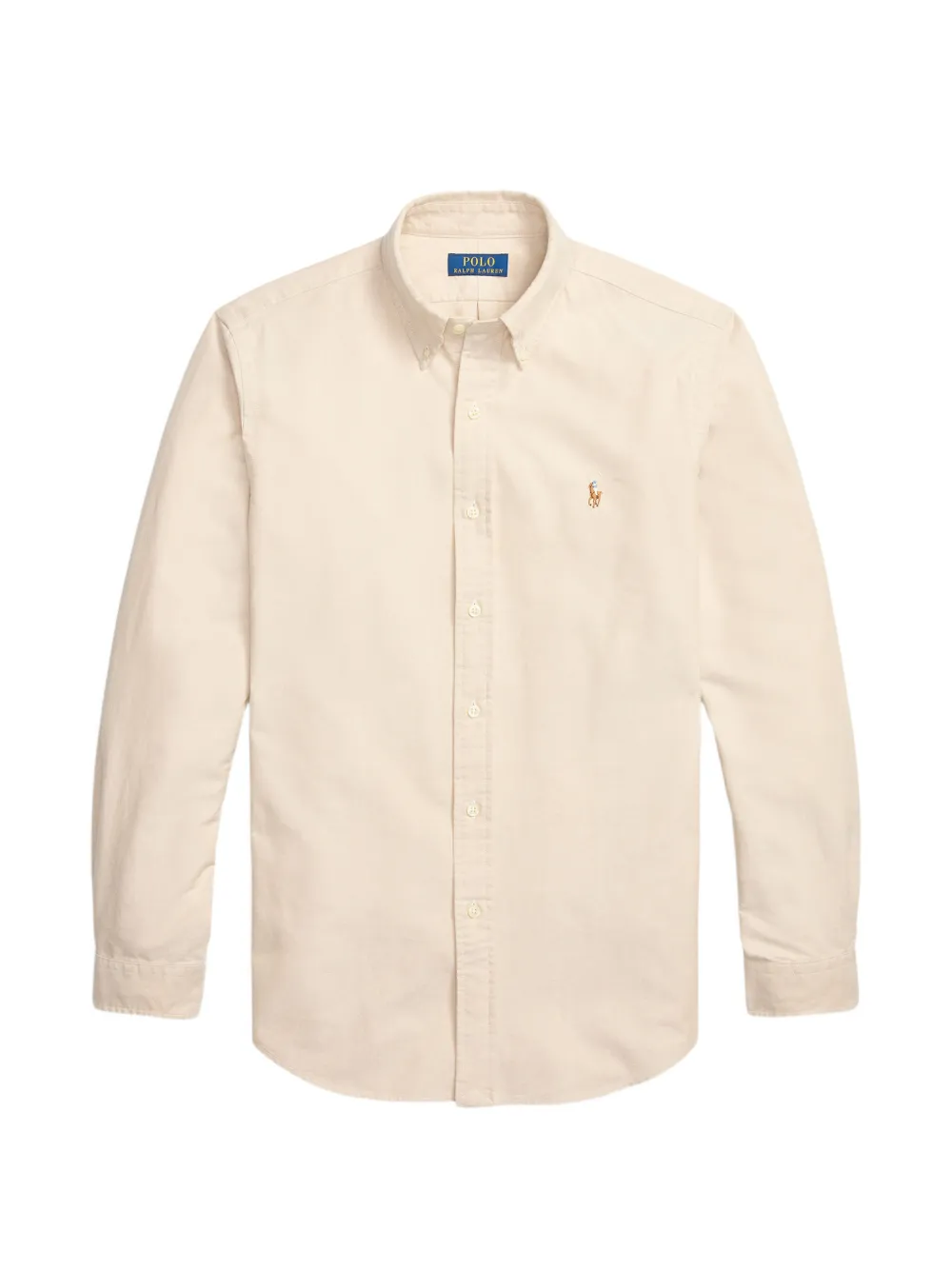 Polo Ralph Lauren logo-embroidered button-down shirt Beige