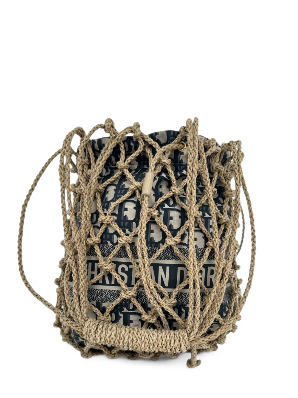 Christian Dior Pre-Owned Oblique net bucket bag - Toni neutri
