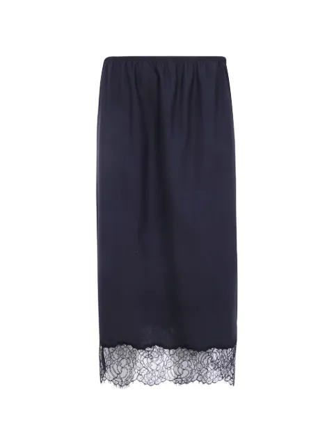 Semicouture Becka lace-trim panelled midi skirt