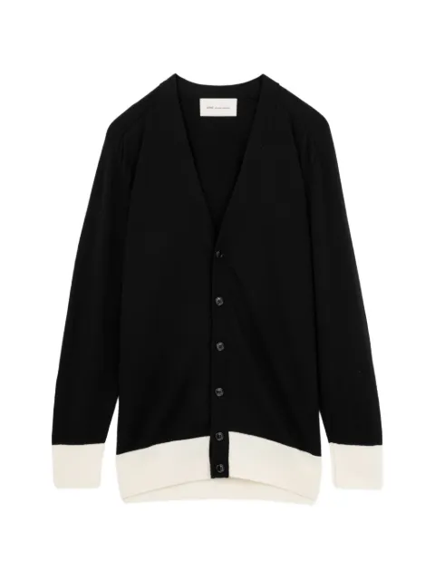 AMI Paris colour-block V-neck cardigan