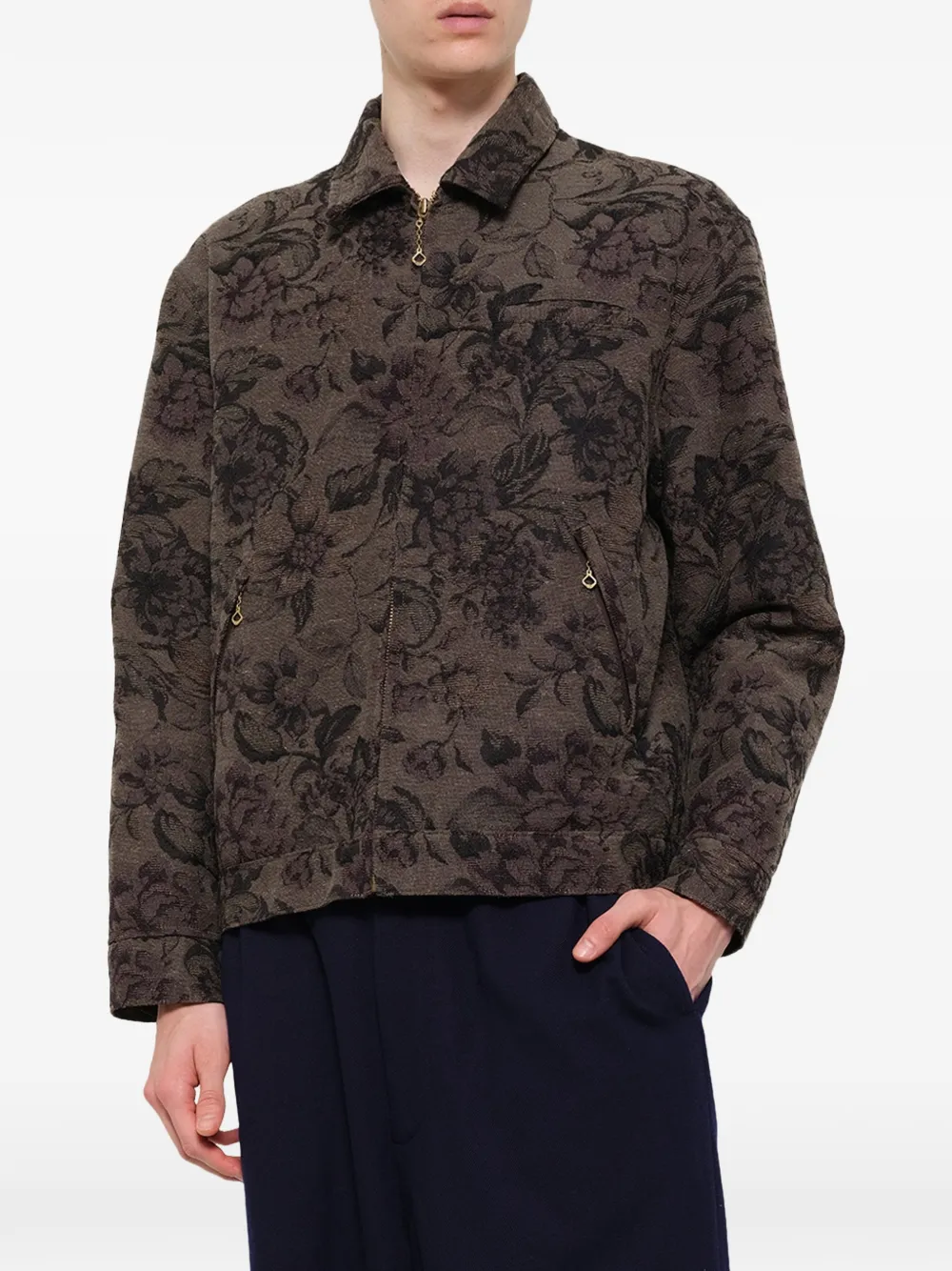 Undercover flower-print zip-up jacket Bruin