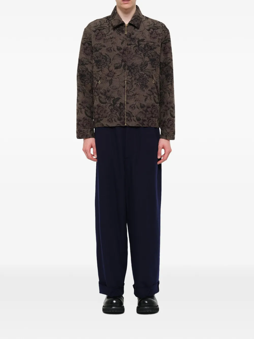 Undercover flower-print zip-up jacket Bruin