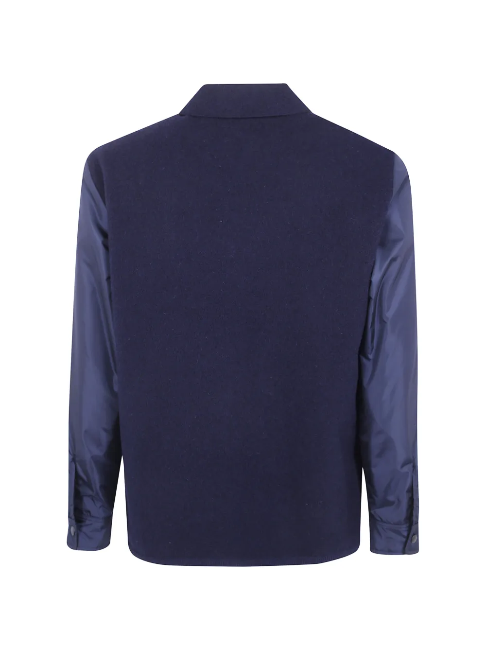 ASPESI Waltz panelled wool shirt jacket Blauw