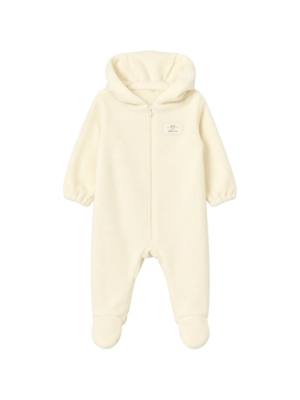 TEDDY & MINOU hooded logo-patch pajamas Wit