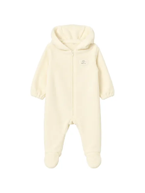 TEDDY & MINOU hooded logo-patch pajamas