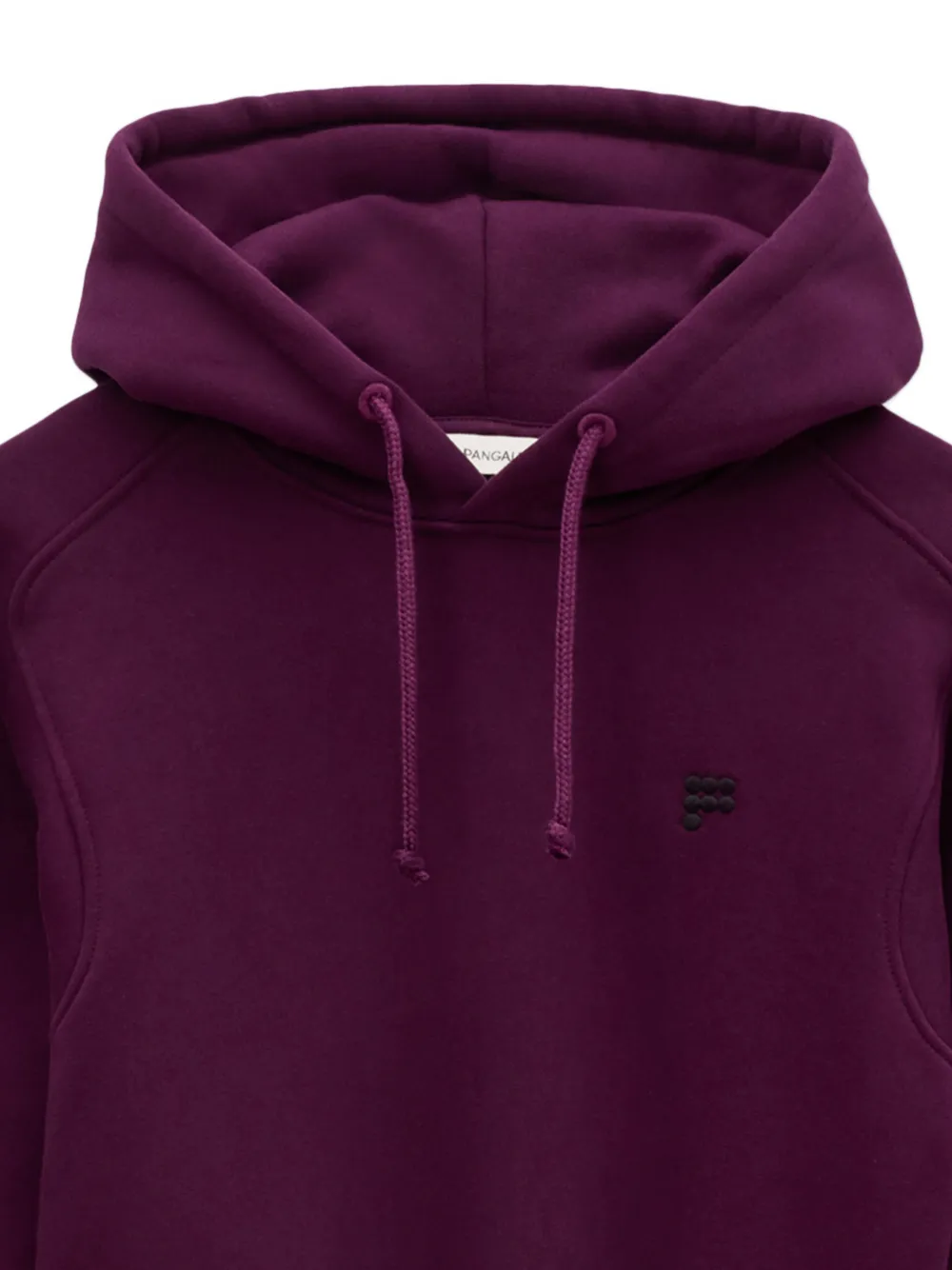 Pangaia Kids ruffled-hem hoodie mini dress Paars
