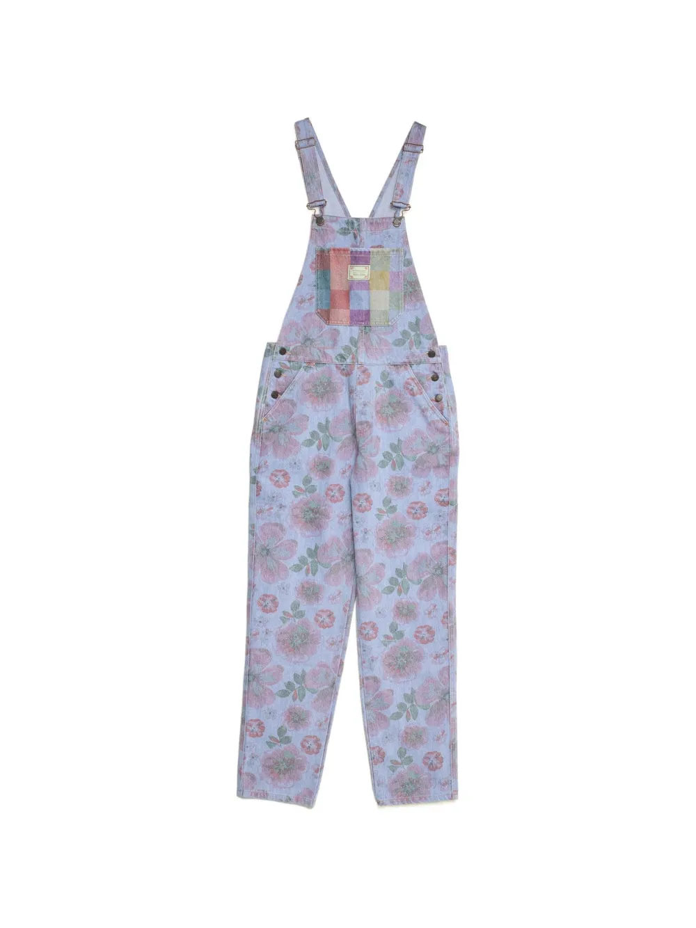 Favorite People X Salsa Jeans Flower-print Denim Jumpsuit In Purple