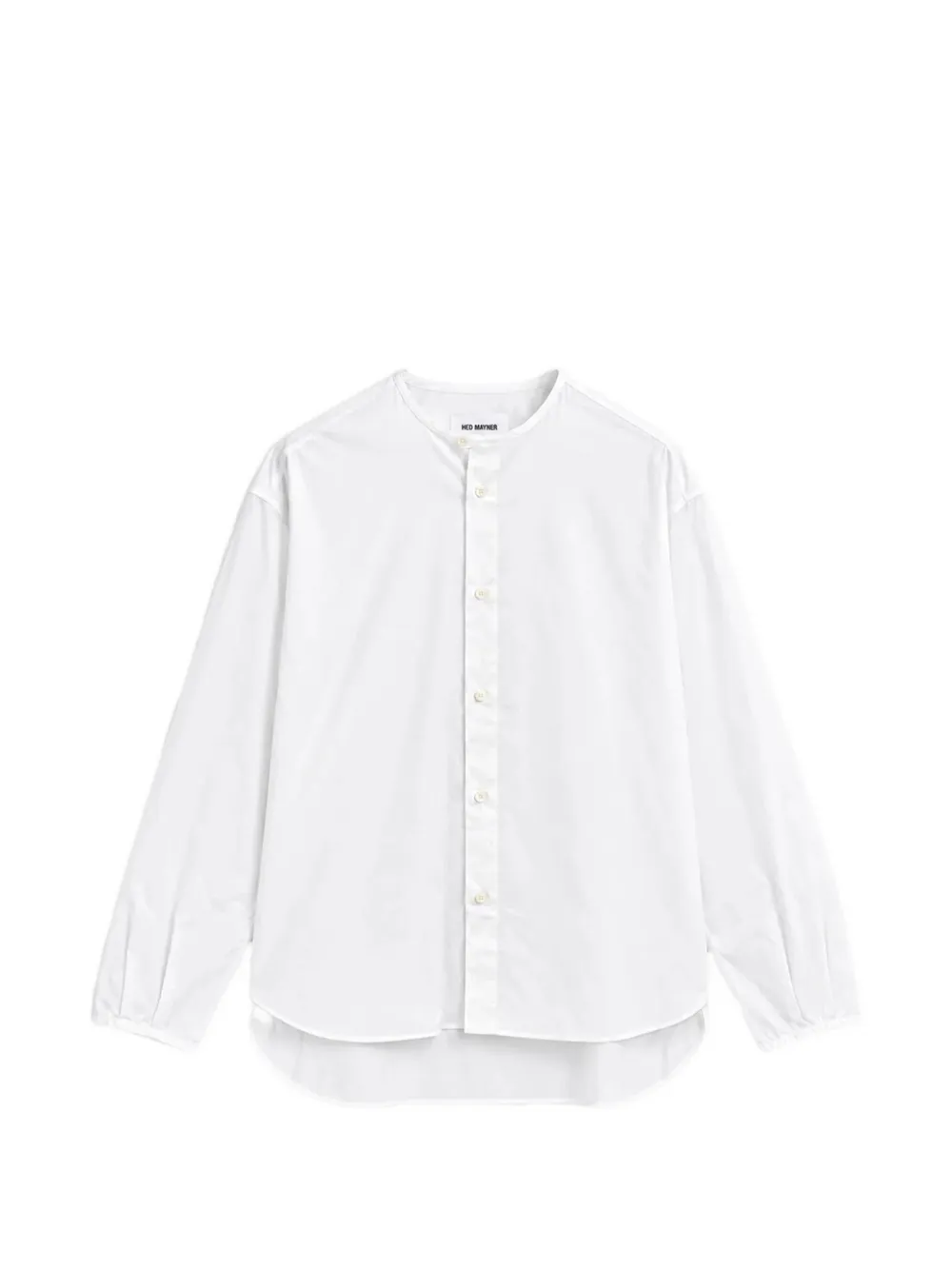 Hed Mayner band-collar long-sleeve shirt - Blanc Hed Mayner band-collar long-sleeve shirt - Blanc