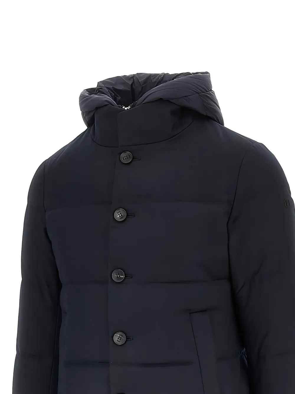 Duno Bjorn quilted hooded coat Blauw