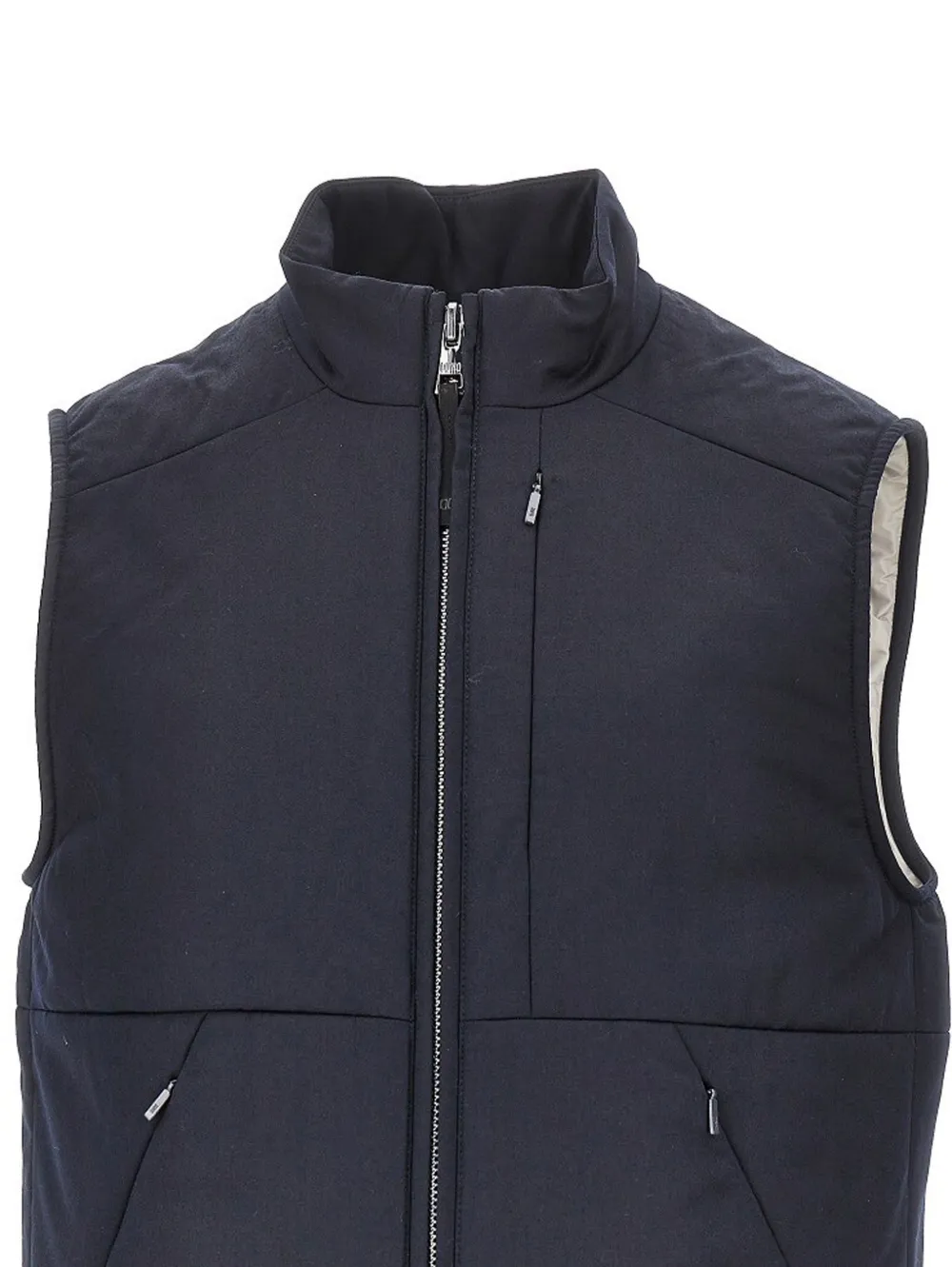 Duno Arlo high-neck zip-up gilet Blauw