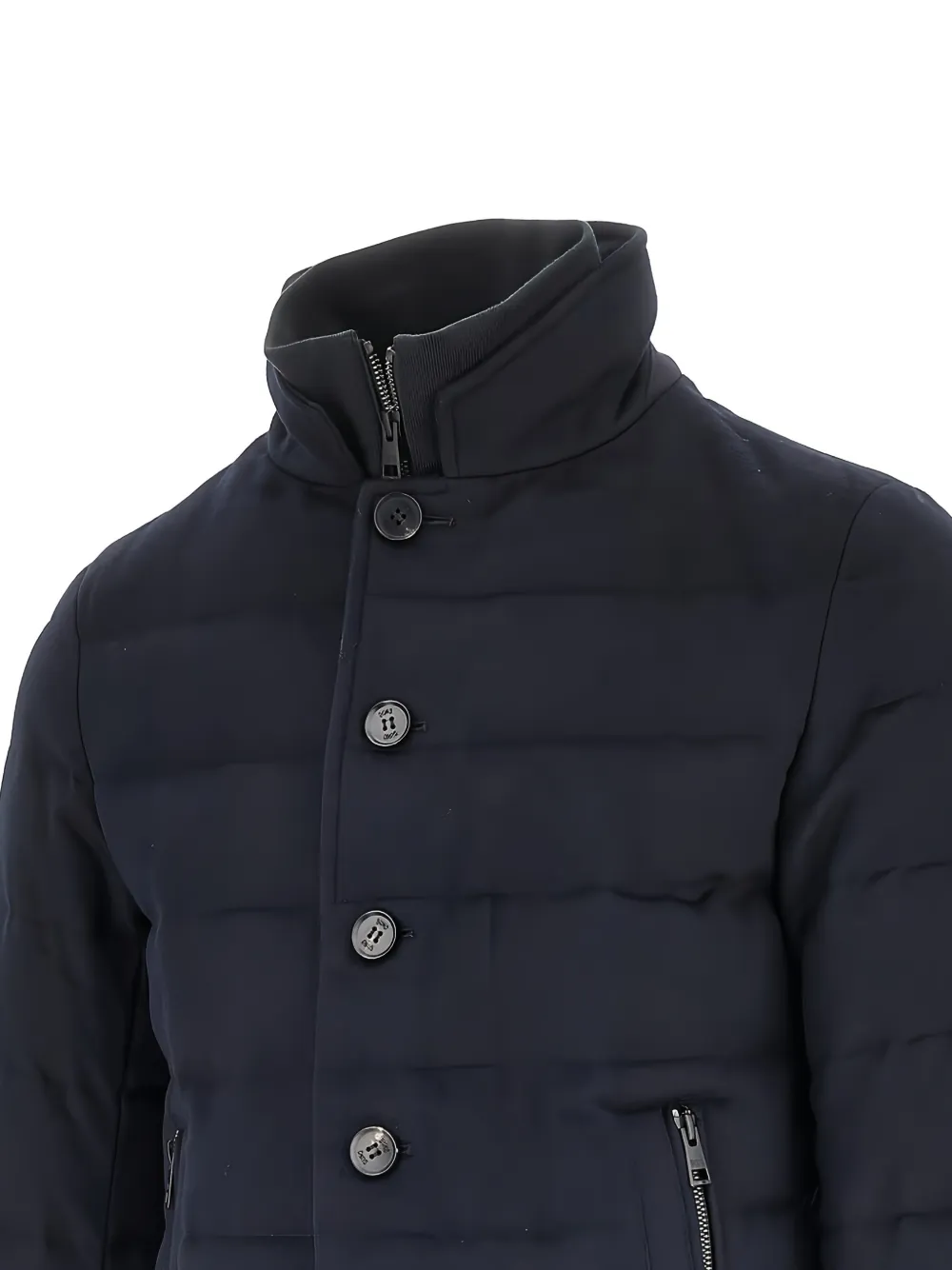 Duno Master T quilted high-neck jacket Blauw