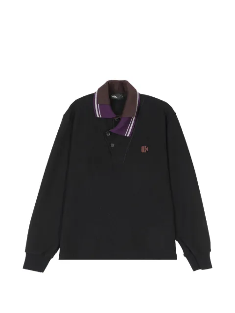 Kolor asymmetric long-sleeve polo shirt