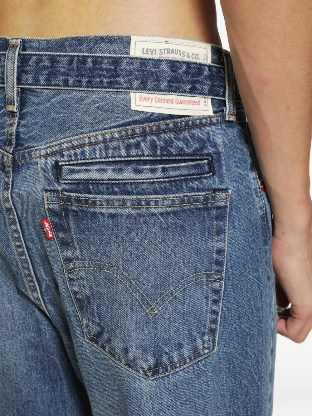 sacai x Levi's layered-waistband jeans Blauw