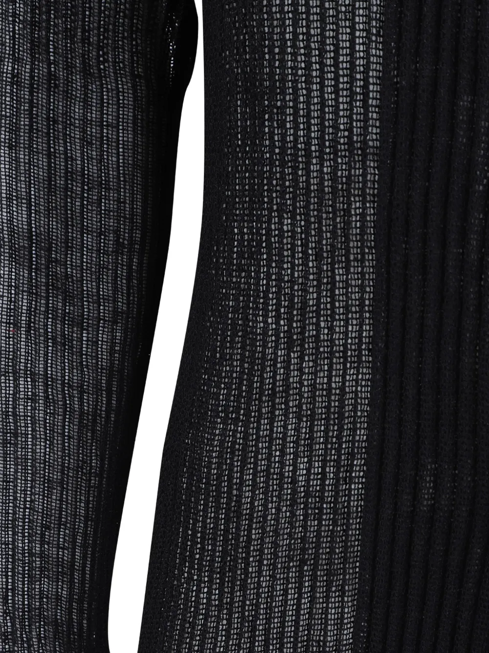Homme Plissé Issey Miyake Rustic Mesh pleated semi-sheer shirt Zwart