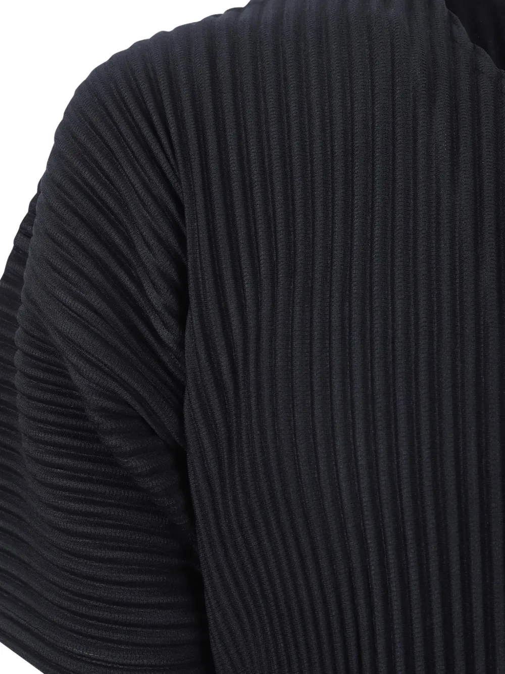 Homme Plissé Issey Miyake pleated T-shirt Zwart
