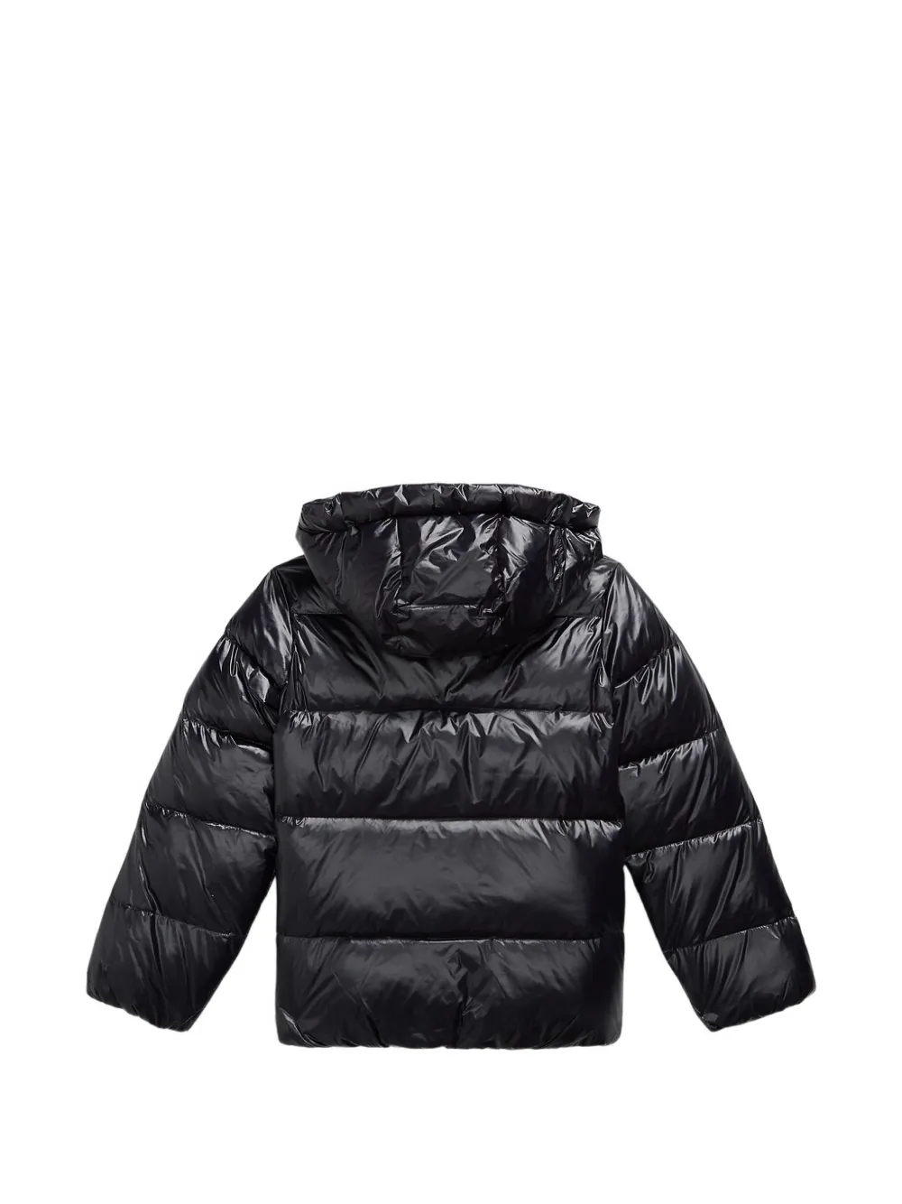 POLO RALPH LAUREN KIDS Down jacket with a shiny hood Zwart