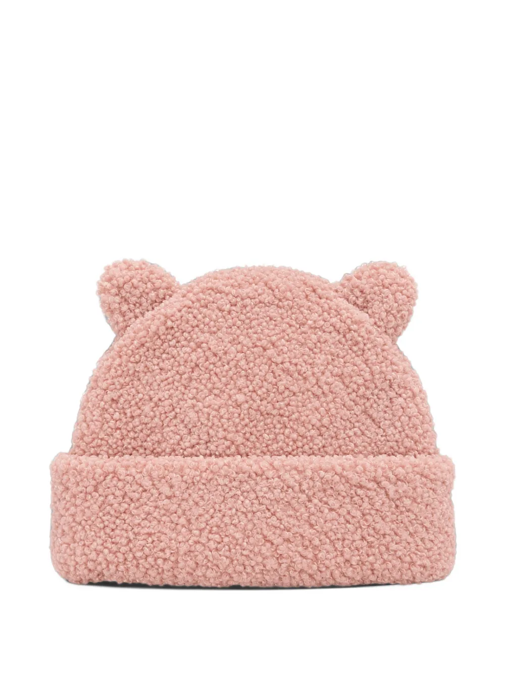 TEDDY & MINOU logo-patch beanie hat and booties set Roze