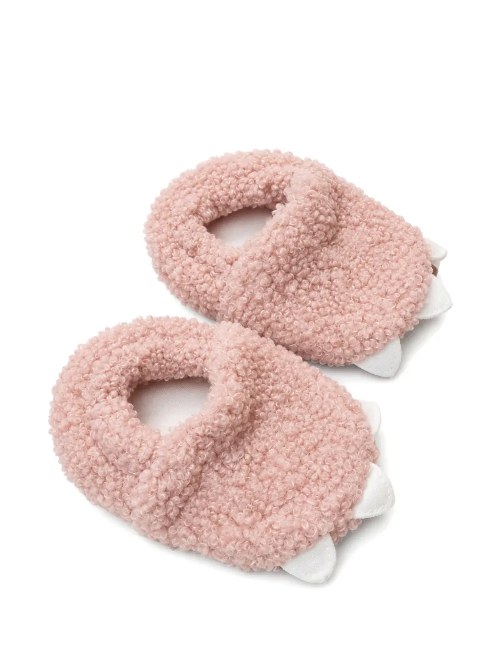 TEDDY & MINOU logo-patch beanie hat and booties set Roze